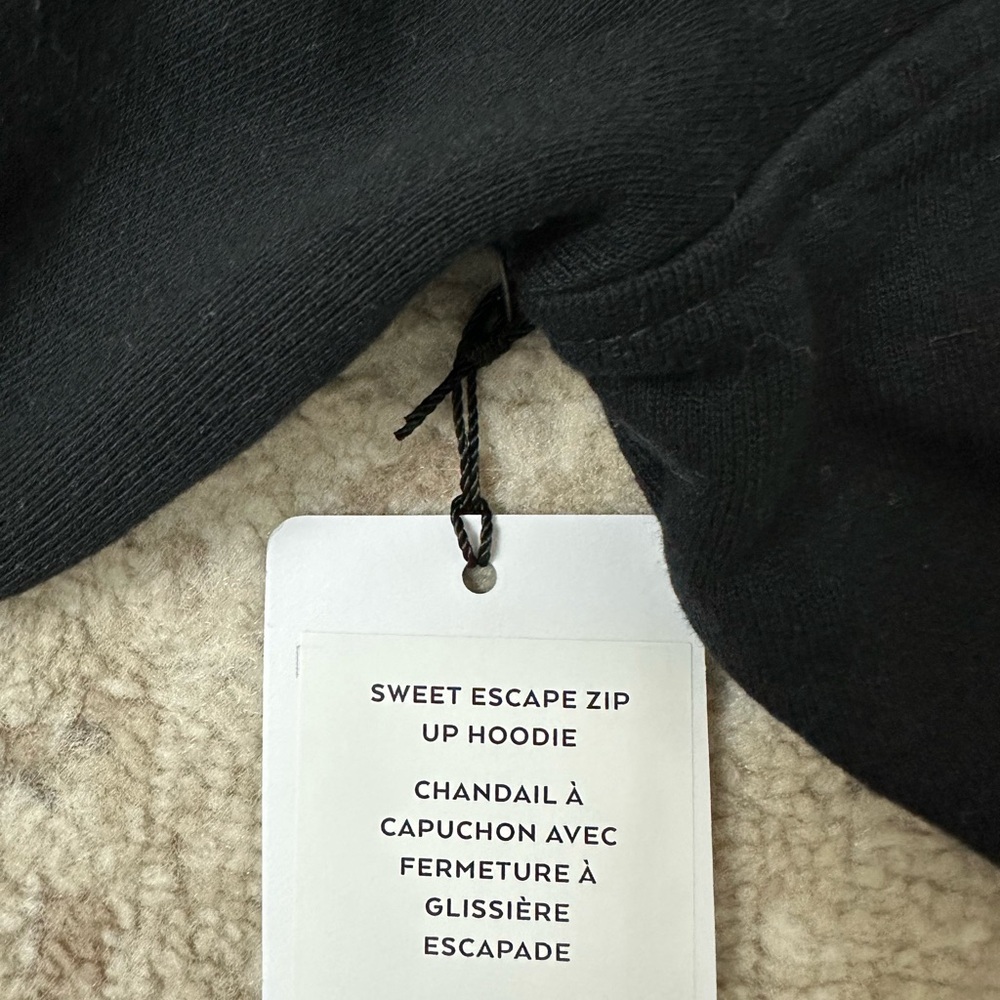 Alo Yoga Sweet Escape Zip Up Hoodie Size Small NWT - Black - Picture 5 of 5